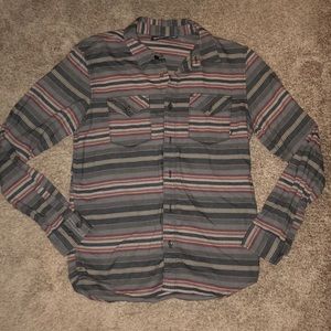 Vans Button Down Striped Flannel